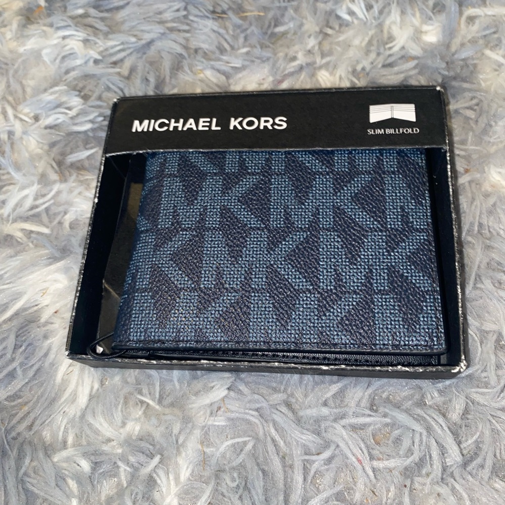 Michael Kors Navy MK Pattern Wallet